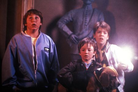 Brent Chalem, Michael Faustino, and Andre Gower in The Monster Squad (1987)