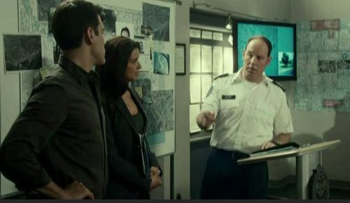Matt Gordon as OLIVER SHAW takes the lead from Alex Castillo as Det. Capello and Ben Bass as Det. Swarek in ROOKIE BLUE