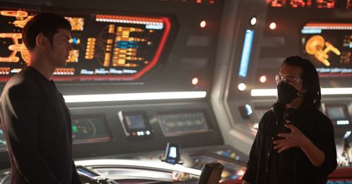 Ethan Peck and Dan Liu in Star Trek: Strange New Worlds (2022)