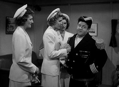Laverne Andrews, Maxene Andrews, Patty Andrews, Lou Costello, and The Andrews Sisters in In the Navy (1941)
