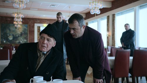 Bruno Ganz, Sergej Trifunovic, and Leo Ajkic in In Order of Disappearance (2014)