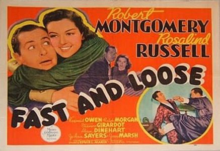 Robert Montgomery, Reginald Owen, and Rosalind Russell in Fast and Loose (1939)