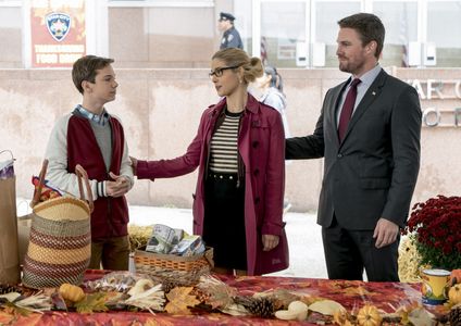 Stephen Amell, Emily Bett Rickards, and Jack Moore in Arrow (2012)