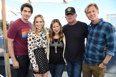 Phil Klemmer, Dominic Purcell, Brandon Routh, Caity Lotz, and Keto Shimizu at an event for IMDb at San Diego Comic-Con (