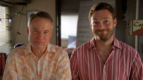 Jim Meskimen and Ross Marquand in Impress Me (2015)