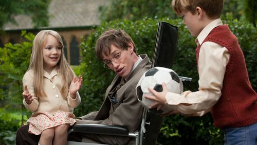 Eddie Redmayne, Raffiella Chapman, and Oliver Payne in The Theory of Everything (2014)