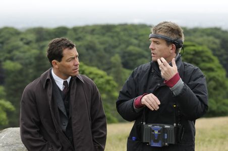 Dominic West and Nick Murphy on the set of The Awakening
