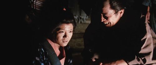 Tôru Abe and Michie Terada in Zatoichi and the One-Armed Swordsman (1971)