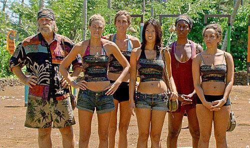 Christina Cha, Sabrina Thompson, Greg Smith, Kim Spradlin Wolfe, Chelsea Meissner, and Alicia Rosa in Survivor (2000)