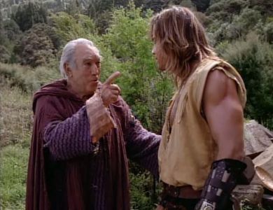 Anthony Quinn and Kevin Sorbo in Hercules in the Underworld (1994)