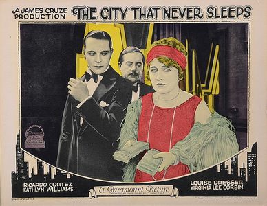 Ricardo Cortez, Louise Dresser, and Pierre Gendron in The City That Never Sleeps (1924)