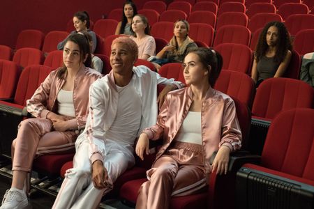 Kalliane Brémault, Briana Andrade-Gomes, and Keiynan Lonsdale in Work It (2020)