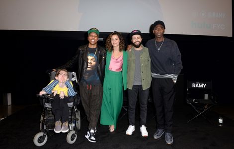 May Calamawy, Lena Waithe, Ramy Youssef, Jerrod Carmichael, and Steve Way at an event for Ramy (2019)