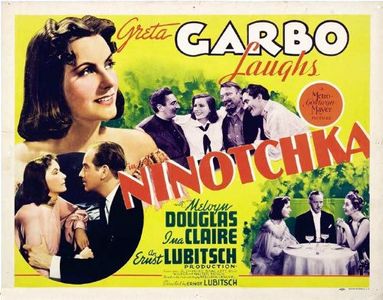 Greta Garbo, Melvyn Douglas, Felix Bressart, Ina Claire, Alexander Granach, and Sig Ruman in Ninotchka (1939)