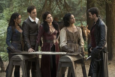 Lana Parrilla, Dania Ramirez, Colin O'Donoghue, Mekia Cox, and Andrew J. West in Once Upon a Time (2011)