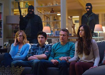 Toni Collette, Tate Donovan, Quinn Shephard, and Mateus Ward in Hostages (2013)