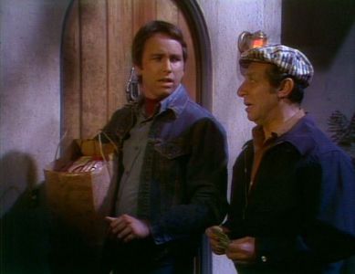 John Ritter and Lou Wills Jr. in Three's Company (1976)
