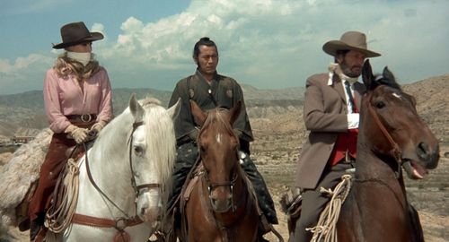 Ursula Andress, Toshirô Mifune, and Anthony Dawson in Red Sun (1971)