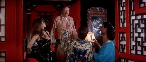 Peter Sellers, Anthony Chinn, Burt Kwouk, Valerie Leon, and Elisabeth Welch in Revenge of the Pink Panther (1978)