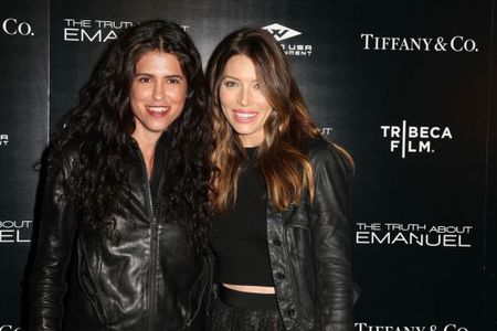 Francesca Gregorini and Jessica Biel on the red carpet at the Los Angeles premiere of The Truth About Emanuel