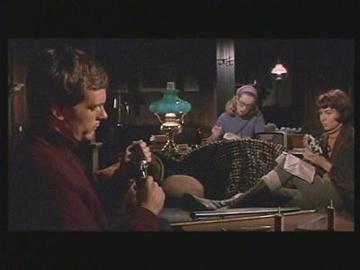 Keir Dullea, Sandy Dennis, and Anne Heywood in The Fox (1967)