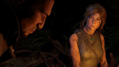 Earl Baylon and Camilla Luddington in Shadow of the Tomb Raider (2018)