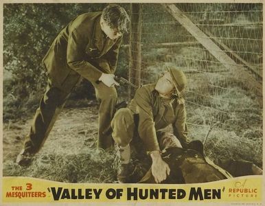 Richard K. French, Arno Frey, and Roland Varno in Valley of Hunted Men (1942)