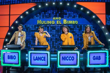 Lance Reblando, Nicco Manalo, Gab Pangilinan, and Bibo Reyes in Family Feud Philippines (2022)