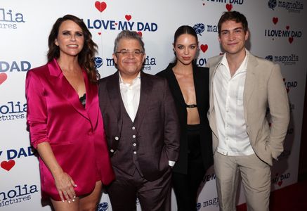 Amy Landecker, Patton Oswalt, James Morosini, and Claudia Sulewski at an event for I Love My Dad (2022)