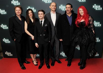 Ciarán Hinds, Shaun Dooley, Daniel Radcliffe, Jane Goldman, Liz White, and James Watkins at an event for The Woman in Bl