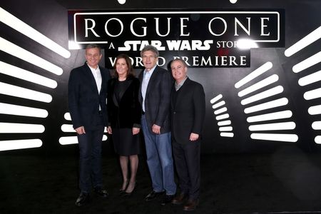Kathleen Kennedy, Alan F. Horn, and Robert A. Iger at an event for Rogue One: A Star Wars Story (2016)