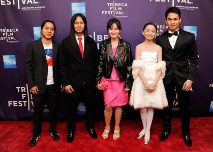 Leon Miguel, Ron Morales, Ella Guevara, Arnold Reyes, and Patricia Gayod at an event for Graceland (2012)