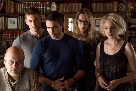 Marco Treviño, Brian J. Smith, Miguel Ángel Silvestre, Tuppence Middleton, and Jamie Clayton in Sense8 (2015)