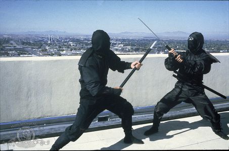 Shô Kosugi and Arthur Roberts in Revenge of the Ninja (1983)