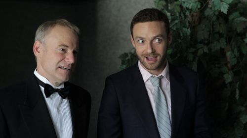 Jim Meskimen and Ross Marquand in Impress Me (2015)