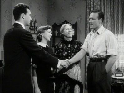 Lisa Golm, Allene Roberts, Lawrence Tierney, and Edward Tierney in The Hoodlum (1951)