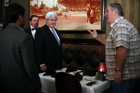 Jim O'Heir, Newt Gingrich, and Matthew W. Allen in Parks and Recreation (2009)