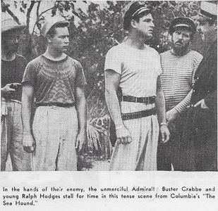 Robert Barron, Buster Crabbe, Ralph Hodges, and Rusty Wescoatt in The Sea Hound (1947)