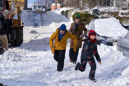 Philippe Bossé, Wayne Castle, Logan Aultman, Dominic Mariche, and Michaela Russell in Snow Day (2022)