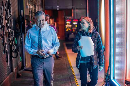 George Clooney and Jodie Foster in Money Monster (2016)