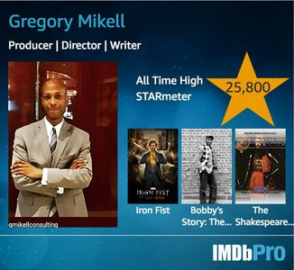 Gregory Mikell's IMDB PRO card 1/2020