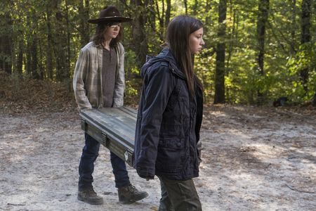 Chandler Riggs and Katelyn Nacon in The Walking Dead (2010)