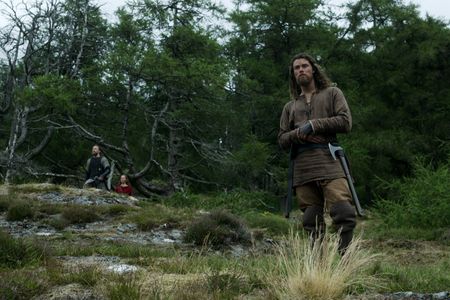 Leif Eriksson, Leo Suter, Frida Gustavsson, and Sam Corlett in Vikings: Valhalla (2022)