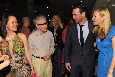 Woody Allen, Jon Hamm, Soon-Yi Previn, and Jennifer Westfeldt at an event for To Rome with Love (2012)