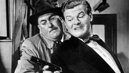 Benny Hill and Garry Marsh in Who Done It? (1956)