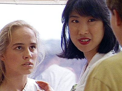 Gosia Piotrowska and Yvonne Lang in Spellbinder (1995)