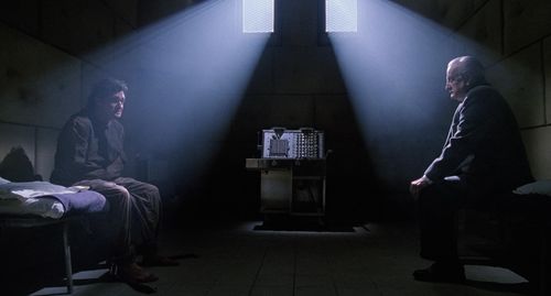 George C. Scott and Jason Miller in The Exorcist III (1990)