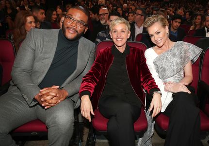 Ellen DeGeneres, Portia de Rossi, and Tyler Perry at an event for The 43rd Annual People's Choice Awards (2017)
