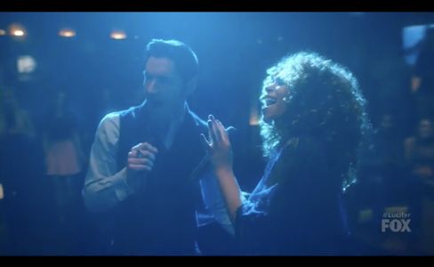 Skye Townsend and Tom Ellis during their duet on 