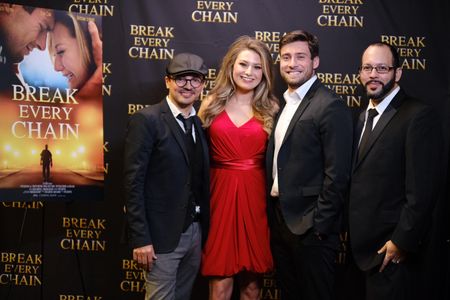 Tim Searfoss, Krystian Leonard, Ignacyo Matynia and Daniel Fajardo at the Break Every Chain Premiere.